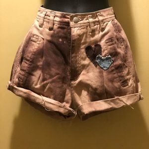 Hand designed one of one jean shorts